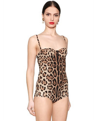 Dolce & Gabbana Leopard Printed One Piece Swimsuit