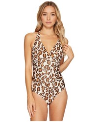 Athena Printed Crisscross One Piece Swimsuits One Piece