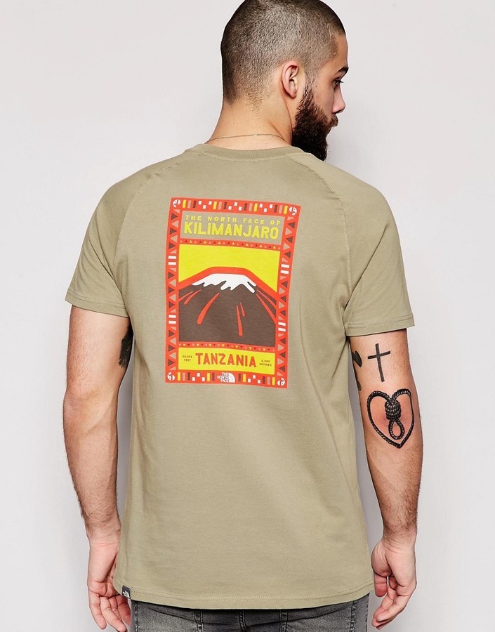 T Shirt With Kilimanjaro Back Print 