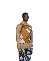 Gcds Beige Tom And Jerry Edition Knit Jerry Sweater