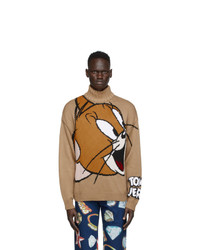 Gcds Beige Tom And Jerry Edition Knit Jerry Sweater