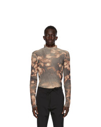 Cmmn Swdn Black And Brown Ribbed Theo Turtleneck