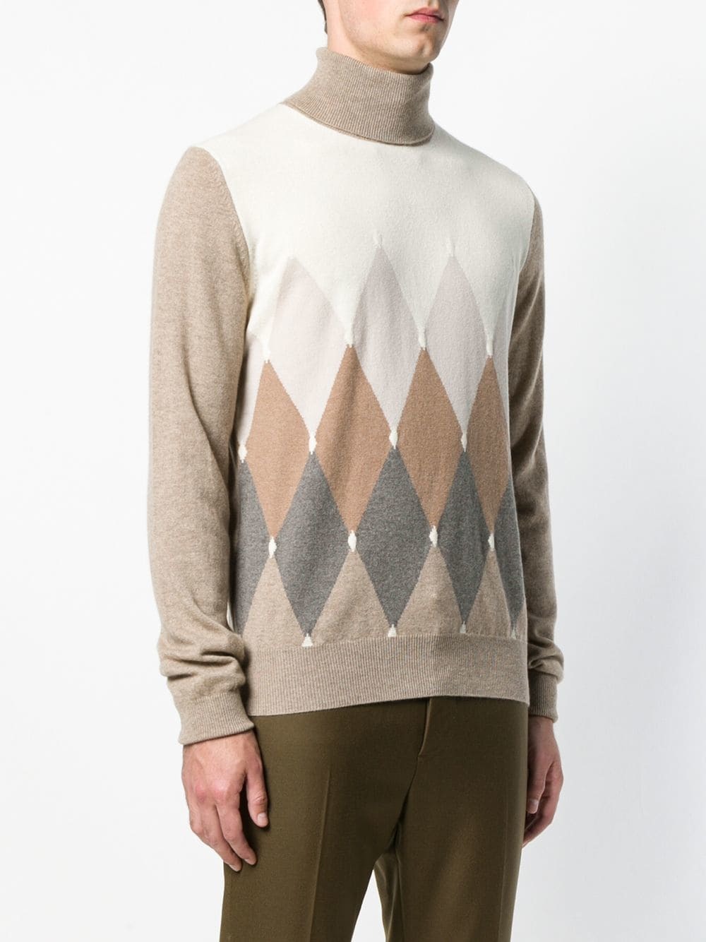 Ballantyne Diamond Instarsia Turtleneck Sweater, $412 | farfetch.com ...