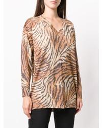 Twin-Set Tiger Print Sweater