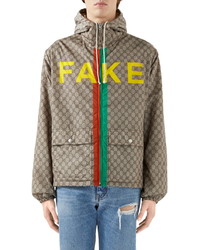 Gucci Fakenot Gg Supreme Print Nylon Jacket
