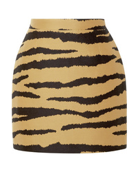 Proenza Schouler Tiger Print Wool And Jacquard Mini Skirt