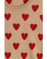 Burberry Brit Merino Wool Heart Print Pullover