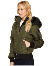 Vince Camuto Down Bomber With Faux Fur Hood N8331 Coat