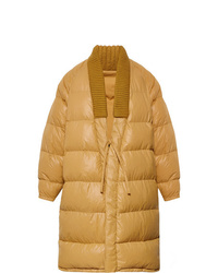 VISVIM Yukata Oversized Wool Trimmed Quilted Nylon Down Coat
