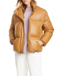 Vince Down Leather Puffer Jacket
