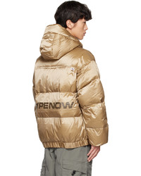 AAPE BY A BATHING APE Gold Hooded Down Jacket