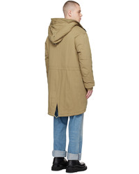 Yves Salomon Army Khaki Hooded Jacket