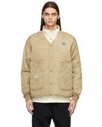 AAPE BY A BATHING APE Khaki Quilted Logo Jacket