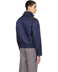Gucci Navy Quilted Gg Jacket