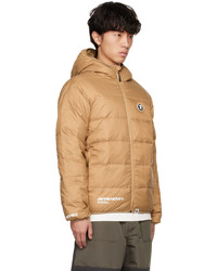 AAPE BY A BATHING APE Tan Quilted Down Jacket