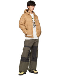 AAPE BY A BATHING APE Tan Quilted Down Jacket