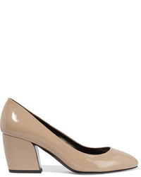 Pierre Hardy Calamity Patent Leather Pumps Beige