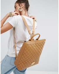 Love Moschino Structured Quilted Backpack