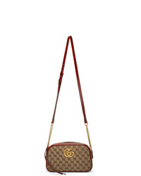 Tan Quilted Canvas Crossbody Bag