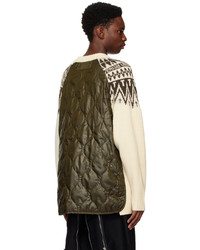 Undercoverism Off White Paneled Sweater