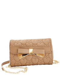 Tan Quilted Crossbody Bag