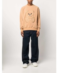 Moschino Teddy Bear Embroidery Fleeced Sweatshirt