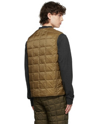 TAION Beige Buttoned Quilted Down Vest