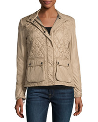 Belstaff Aynsley Two Pocket Quilted Jacket Taupe