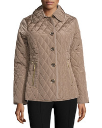 MICHAEL Michael Kors Michl Michl Kors Quilted Button Front Jacket Truffle