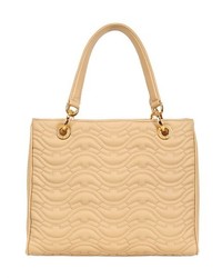 Tan Quilted Leather Bag