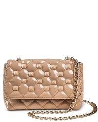 Betseyville by Betsey Johnson Betseyville Faux Leather Betseyville Faux Leather Quilted Crossbody Handbag With Studs And Chain Strap