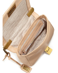 Badgley Mischka Coralie Quilted Leather Crossbody Bag Latte
