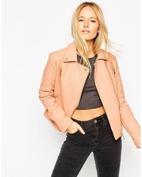 Tan Quilted Leather Outerwear