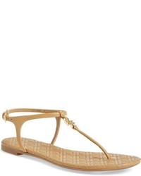 Tan Quilted Leather Sandals
