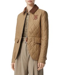 Tan Quilted Shirt Jacket