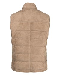 Man On The Boon. Suede Padded Down Vest