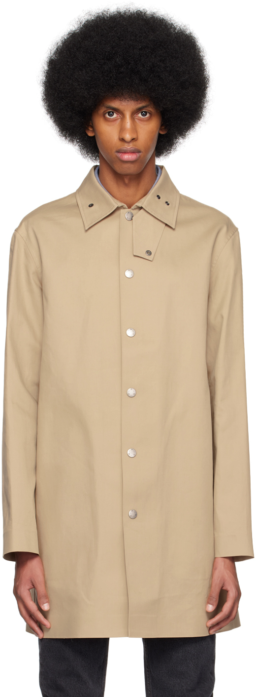 A.P.C. Beige Thibault Coat, $900 | SSENSE | Lookastic