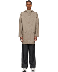 Rains Taupe Polyester Coat