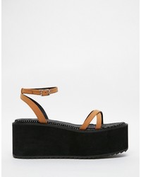 Asos Collection Tip Top Barely There Flatform Sandals