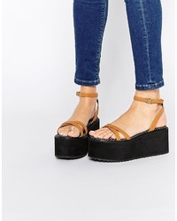 Asos Collection Tip Top Barely There Flatform Sandals