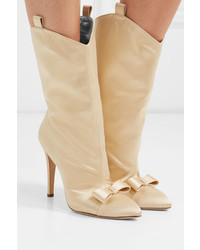 Alessandra Rich Ed Satin Ankle Boots