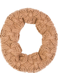 Kolor Camel Tan Cashmere Cable Knit Collar