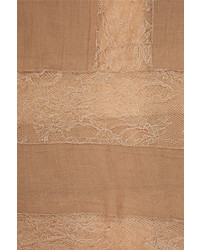 Valentino Lace Trimmed Cashmere Blend Scarf