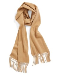 Nordstrom Solid Woven Cashmere Scarf Camel One Size One Size