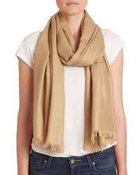 Lord & Taylor Oversize Wool And Cashmere Wrap Scarf