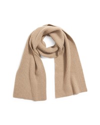 Vince Ribbed Scarf In New Camel At Nordstrom