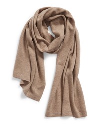 Nordstrom Wool Cashmere Scarf In Tan Portabella Heather At