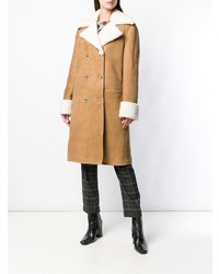 Ermanno Scervino Double Breasted Shearling Coat