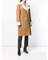 Ermanno Scervino Double Breasted Shearling Coat