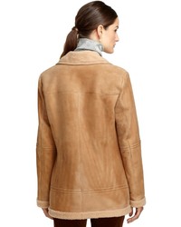 Brooks Brothers Shearling Double Breasted Coat